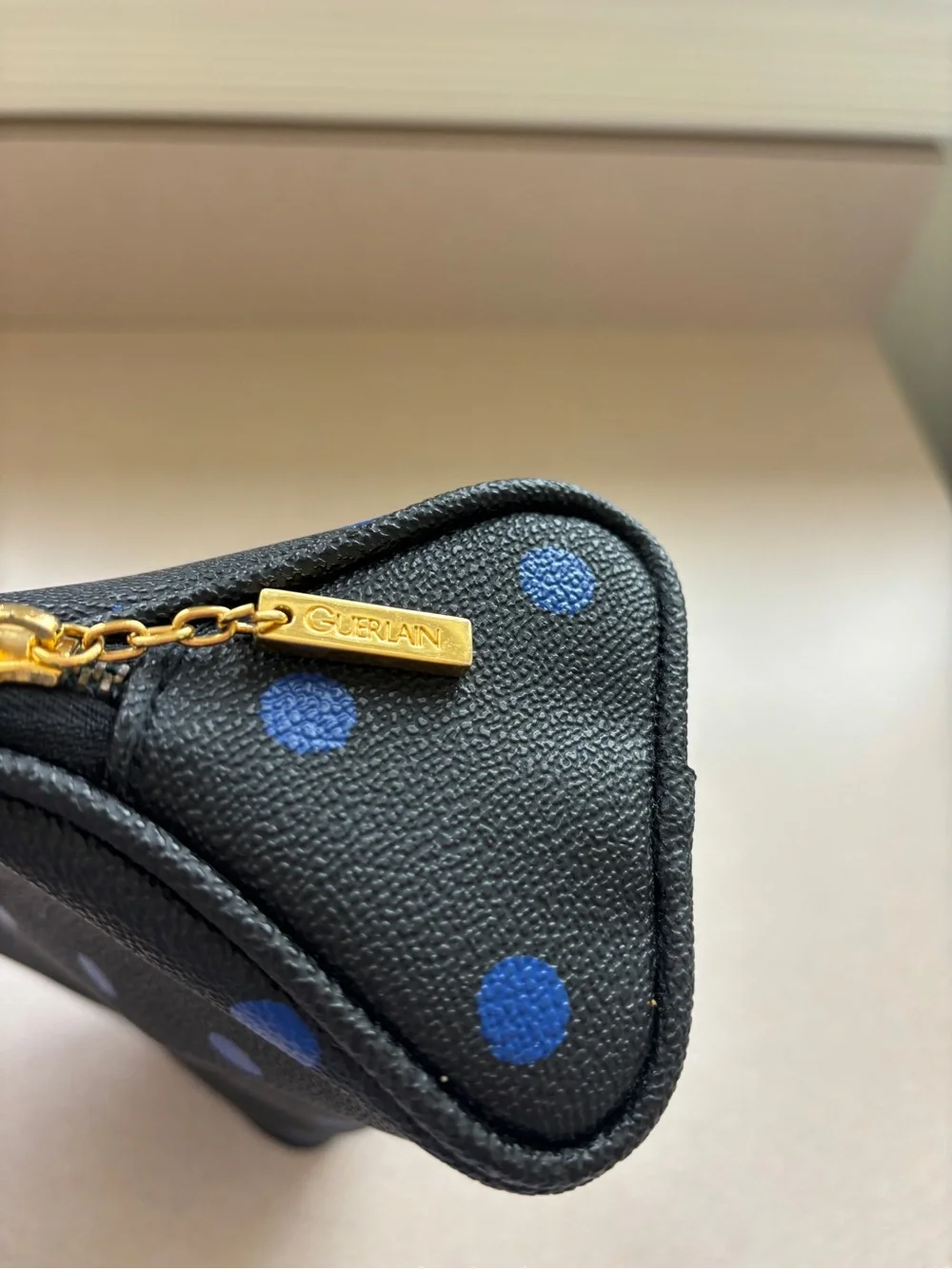 Guerlain Navy Polka Dot Cosmetic Pouch